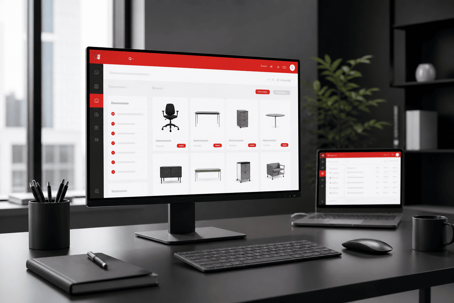 Monitor z platformą sprzedażową B2B